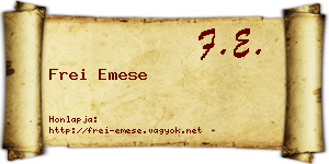 Frei Emese névjegykártya