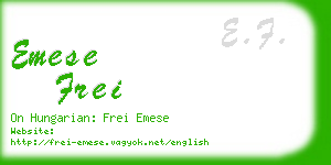 emese frei business card